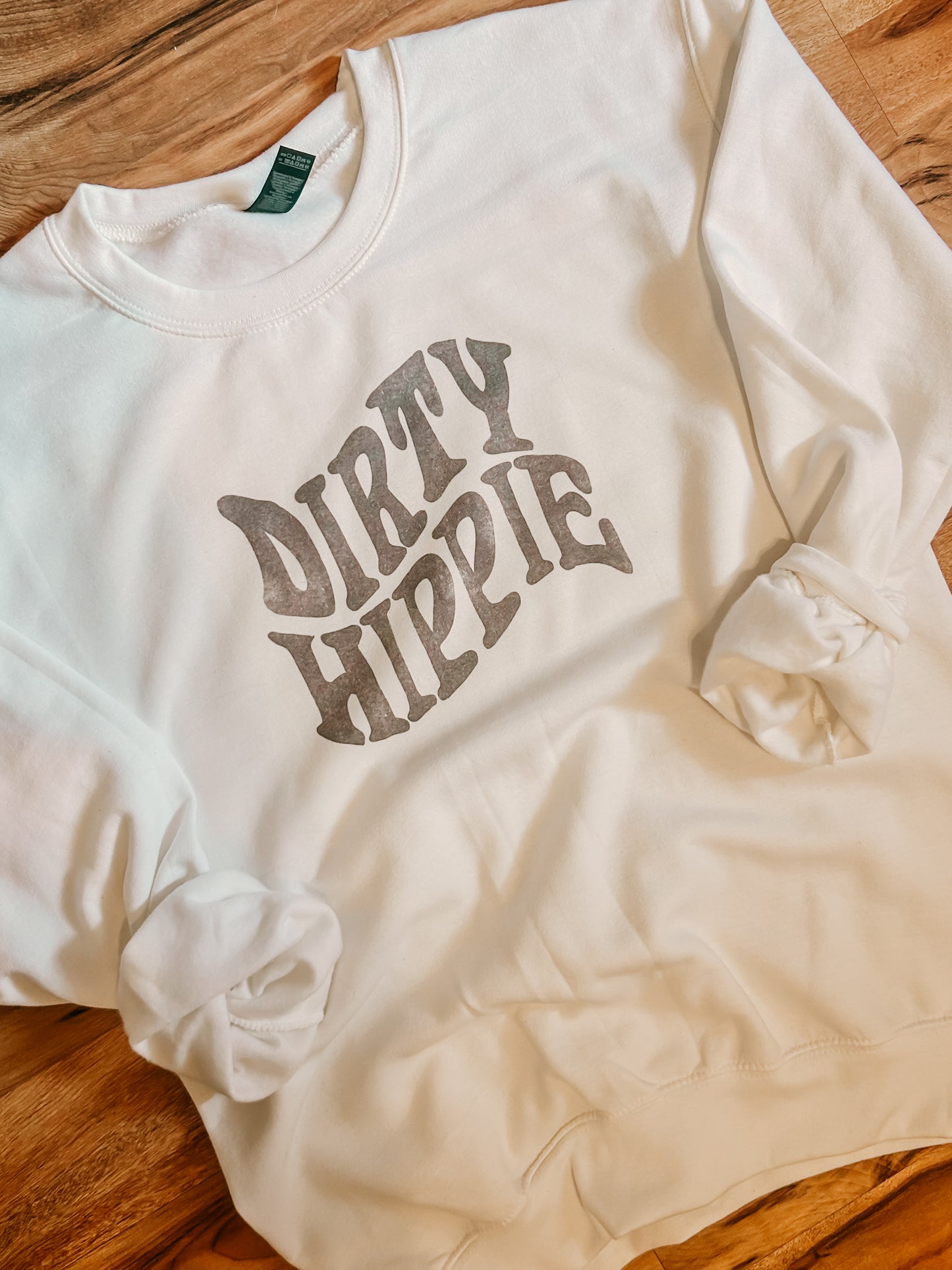 White Dirty Hippie Sweatshirt