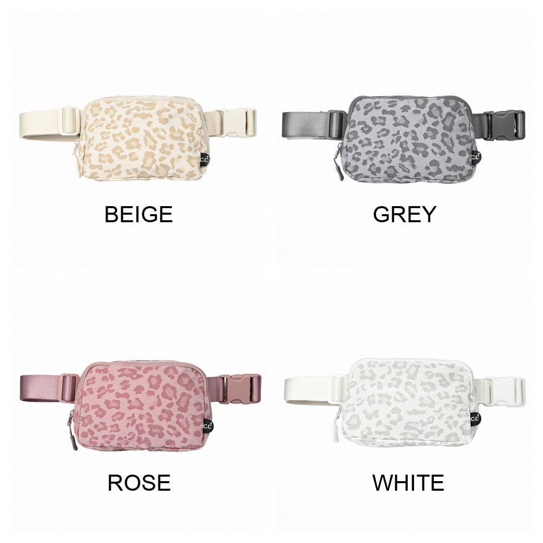 CC Brand Leopard Pattern Women's Belt Bag