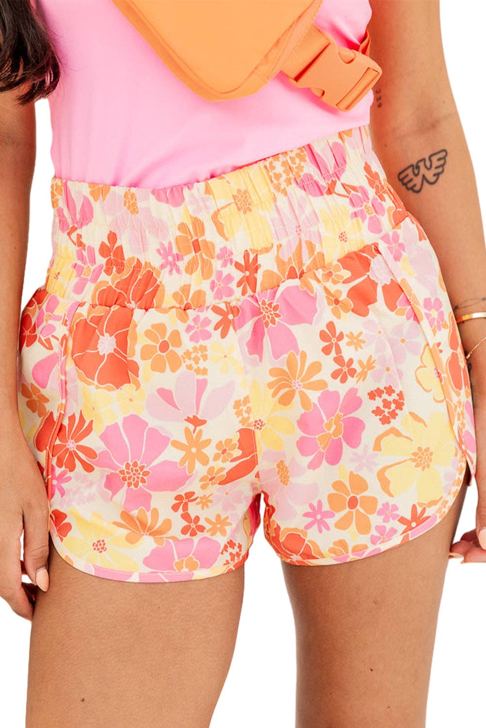 Summer Floral High Waist Shorts