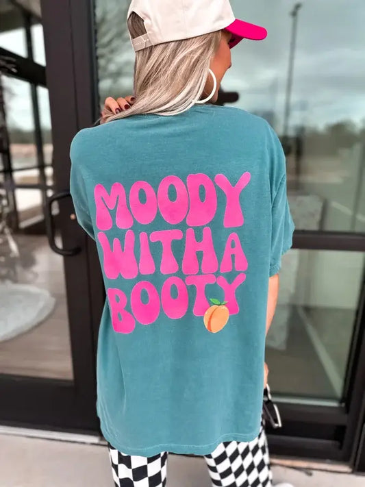 Moody With A Booty Emerald Graphic Tee