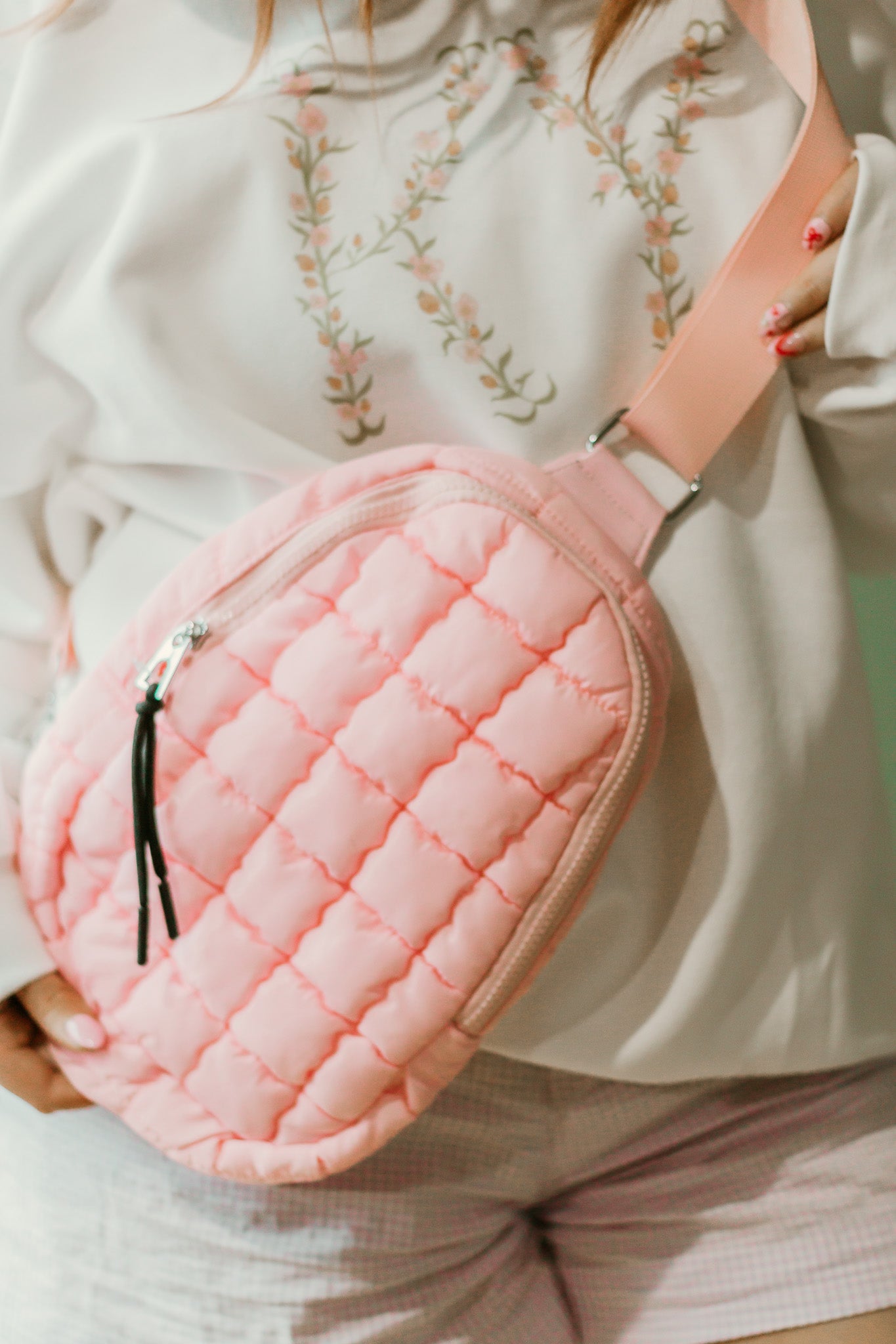 Spring Pink Puff Bag