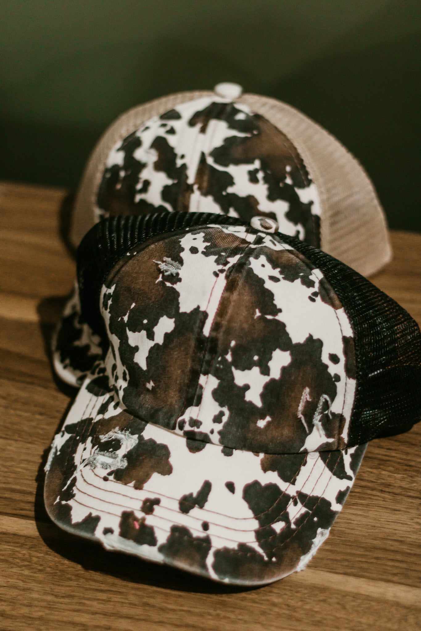 CC Cow Print Pony Cap | Criss-Cross