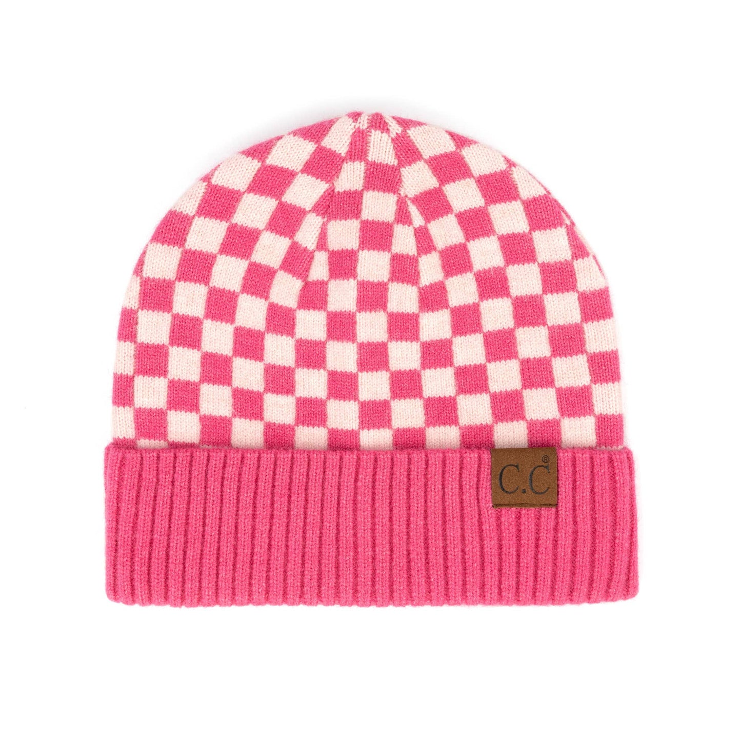 CC Wool Check Pattern Beanie | Anti-Pilling